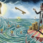 ponzi scheme depiction surreal