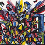 ponzi scheme depiction german expressionism watercolor
