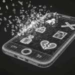 spy phone domestic abuse stalking wire frame illustration