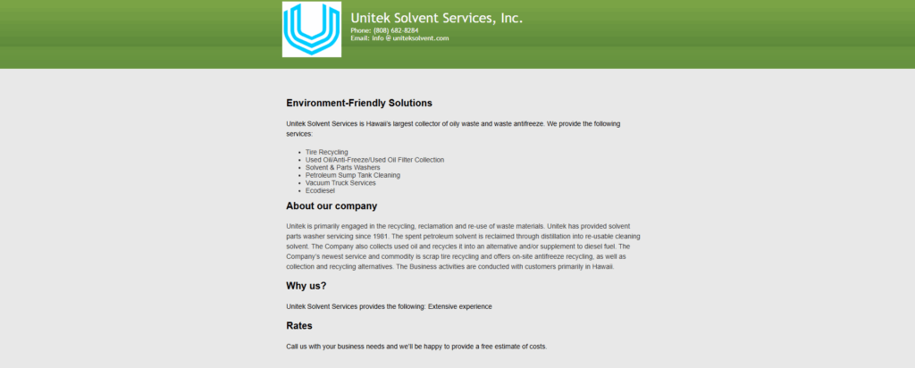 unitek solvent services
