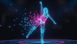 stripper wireframe disintegrating