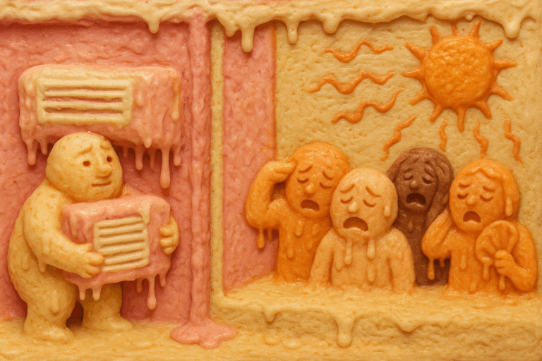 ice cream people melting because air cooling units are being hoarded