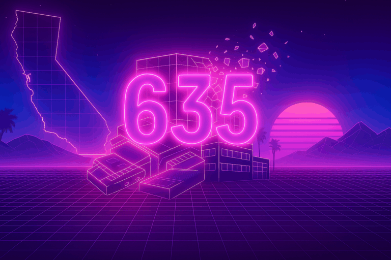 625 defeat devices california wireframe synthwave