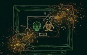 computer virus on screen