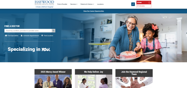 haywood regional medical center website pollution