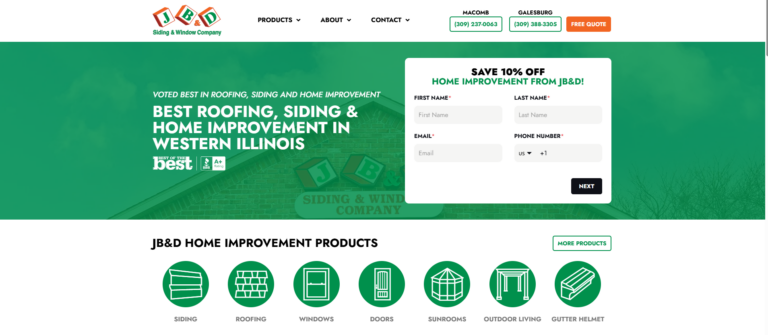 jb&d window sliding illinois website