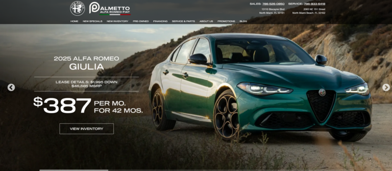 palmetto alfa romeo fiat evil corporations website miami florida