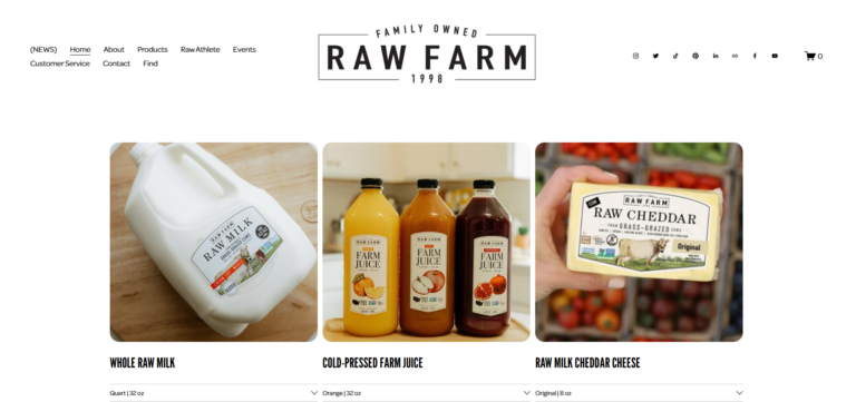 raw farm website evil corporations maha milk